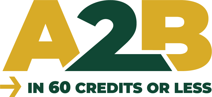 a2b logo in 60 credits or less