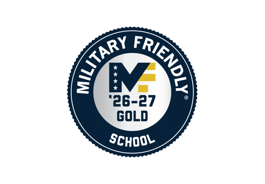 military friendly school badge - gold 26-27